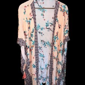 Xhilaration peach boho kimono size XS/S